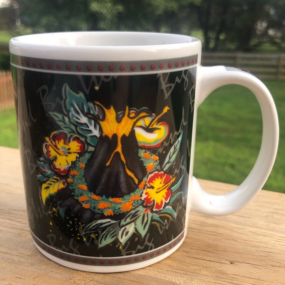 Hilo Hattie Hawaii Big Island Coffee Mug Cup Volcano Tropical Tiki Vintage